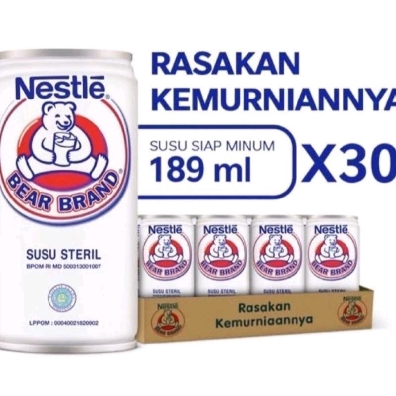 

Bear Brand // Susu Steril // Susu Beruang 189 ml x 30 pcs // 189ml x 20 pcs