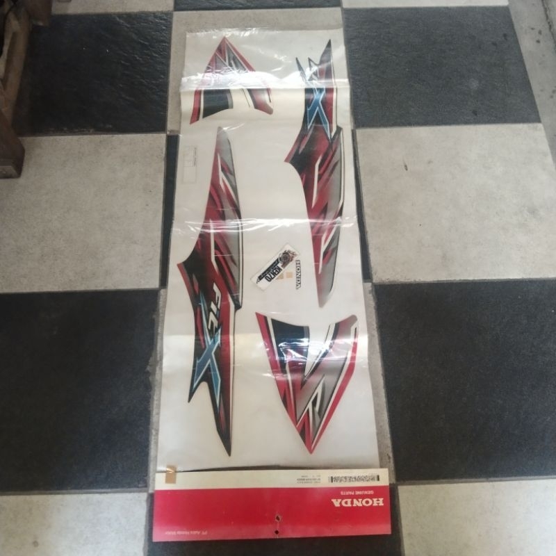 sticker striping  Lis body Supra fit x original ahm