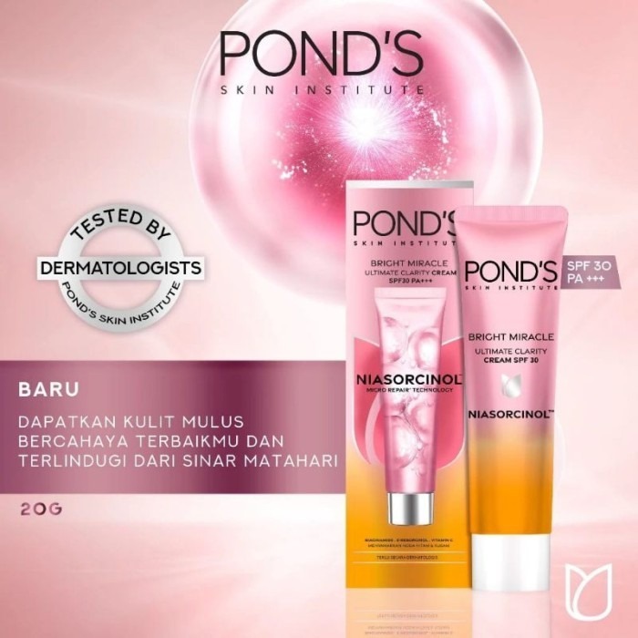AiLiN | Pond's Bright Beauty Serum Day Cream 20G Spf 30 PA+++ | Pelembab Wajah