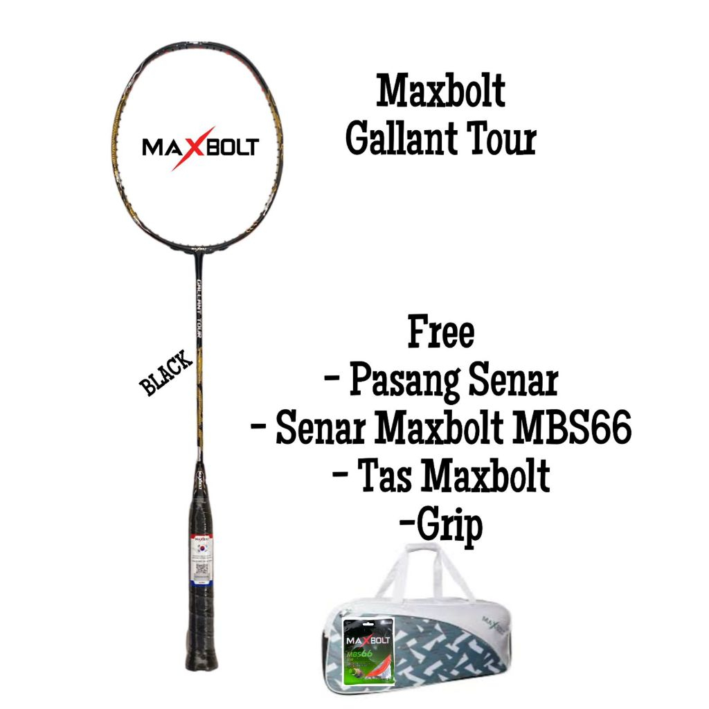 2409 / Raket Maxbolt Gallant Tour Raket Badminton ORIGINAL