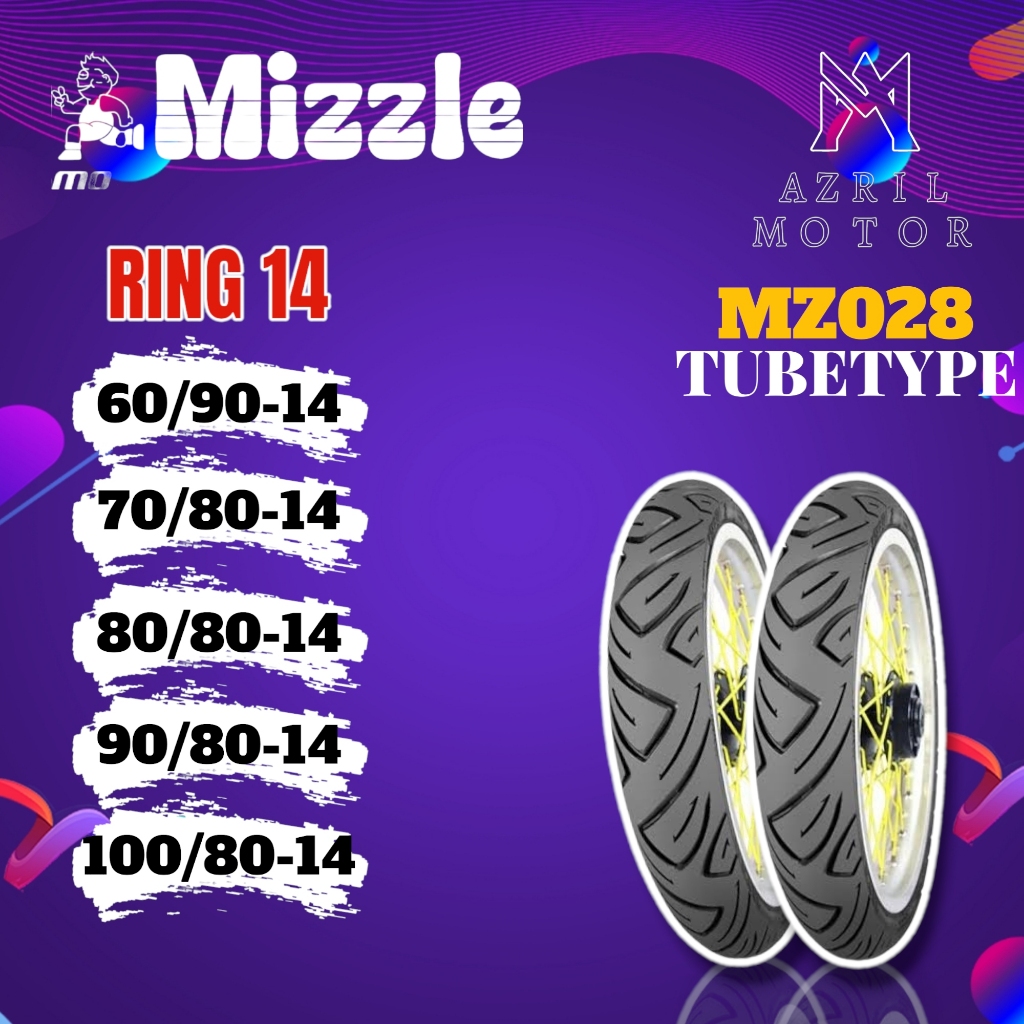 BAN MOTOR Tubetype MIZZLE RING 14 60/90 70/80 80/80 90/80 100/80 MZ028 MATIC