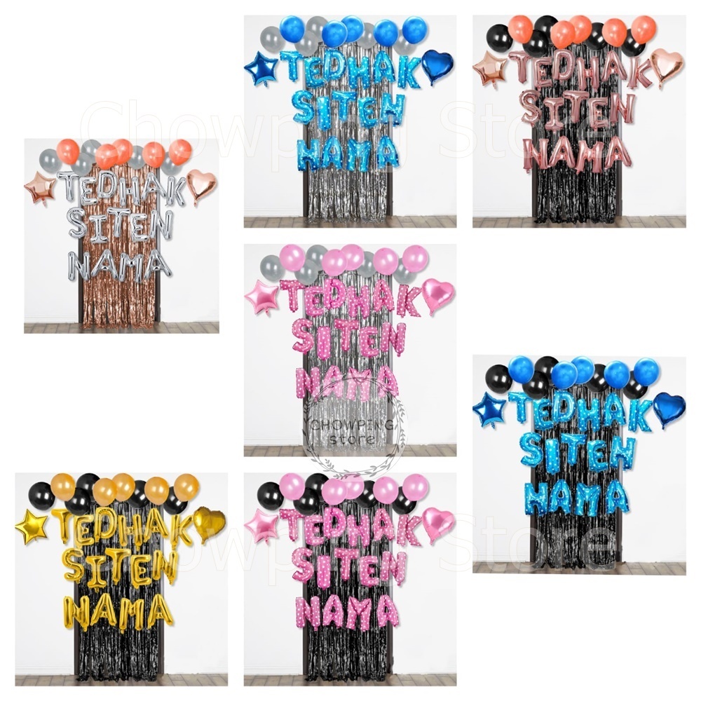 Paket Dekorasi Balon Backdrop Acara Tedhak Tedak Siten Anak