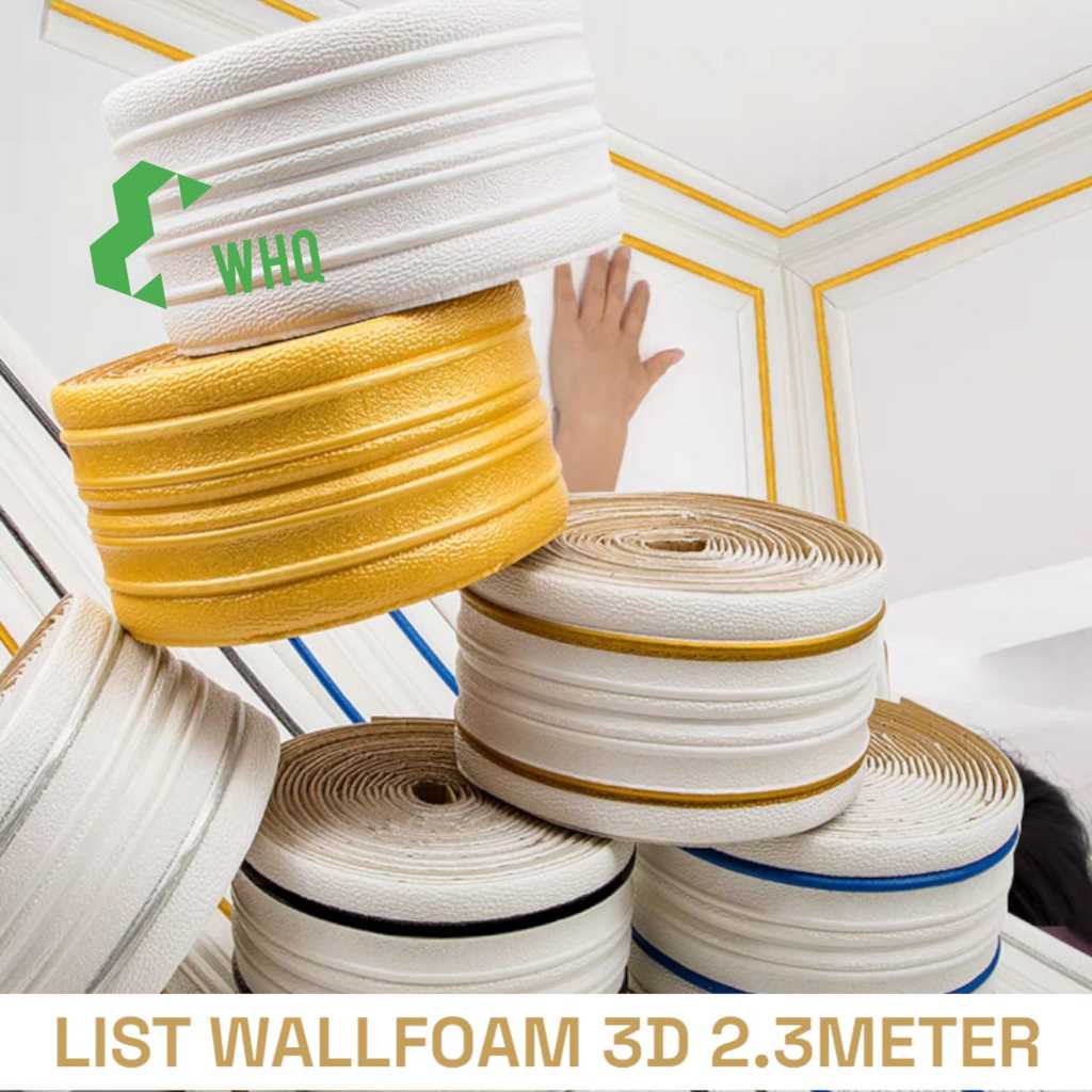 List Wallfoam 3D 230CM  List Border  Wallpaper foam/Pembatas Wallfoam Dinding Murah / List Stiker Di
