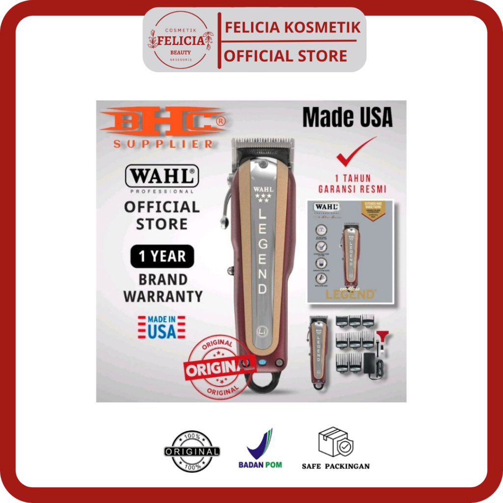 Wahl Legend Cordless Original USA Corded Wireless Tanpa Kabel Pakai Kabel Mesin Pencukur Rambut