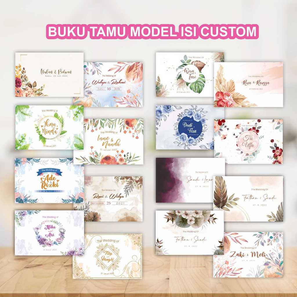Buku Tamu Pernikahan/ Buku Tamu Custom / Wedding Guest Book / Wedding Book TERMURAH