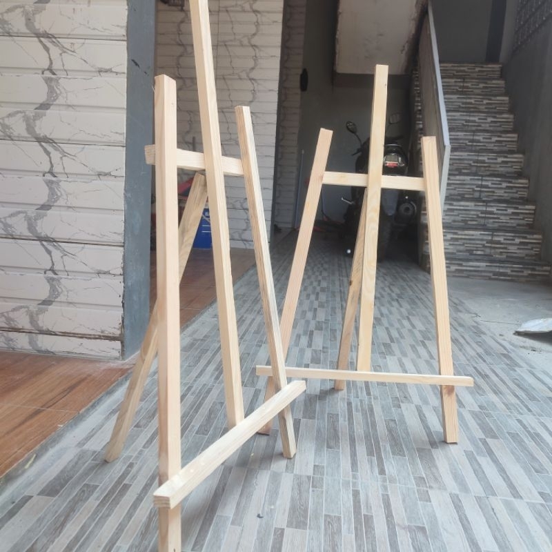 

EASEL 55 TRIPOD KAYU STANDING FOTO KANVAS LUKISAN PAPAN TULIS DEKORASI AESTHETIC - armina art