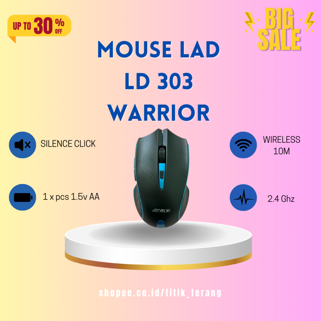 Mouse Wireless Murah LAD LD-303 Warrior LD 303 - Garansi Resmi 6 Bulan