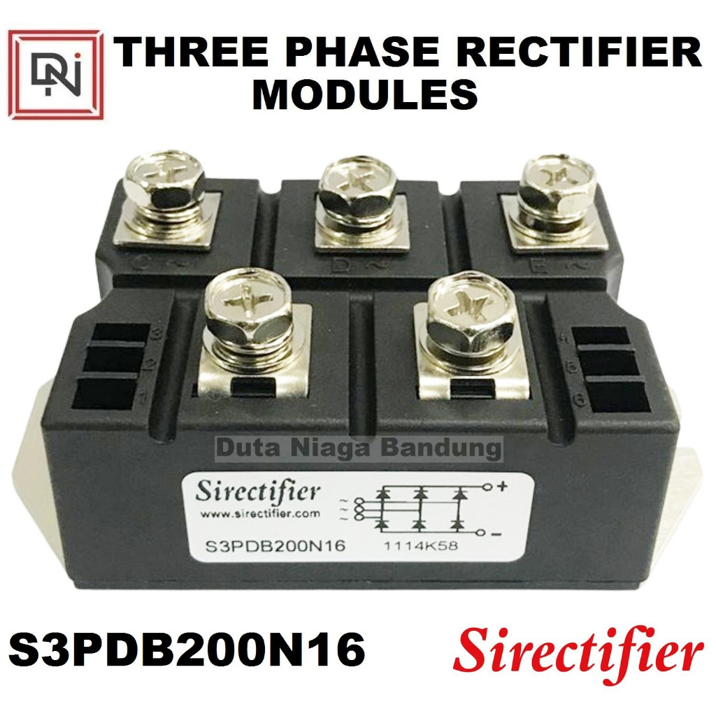 S3PDB200N16 Three phase module Sirectifier diode 3 phase 200 A 1600V module three phase