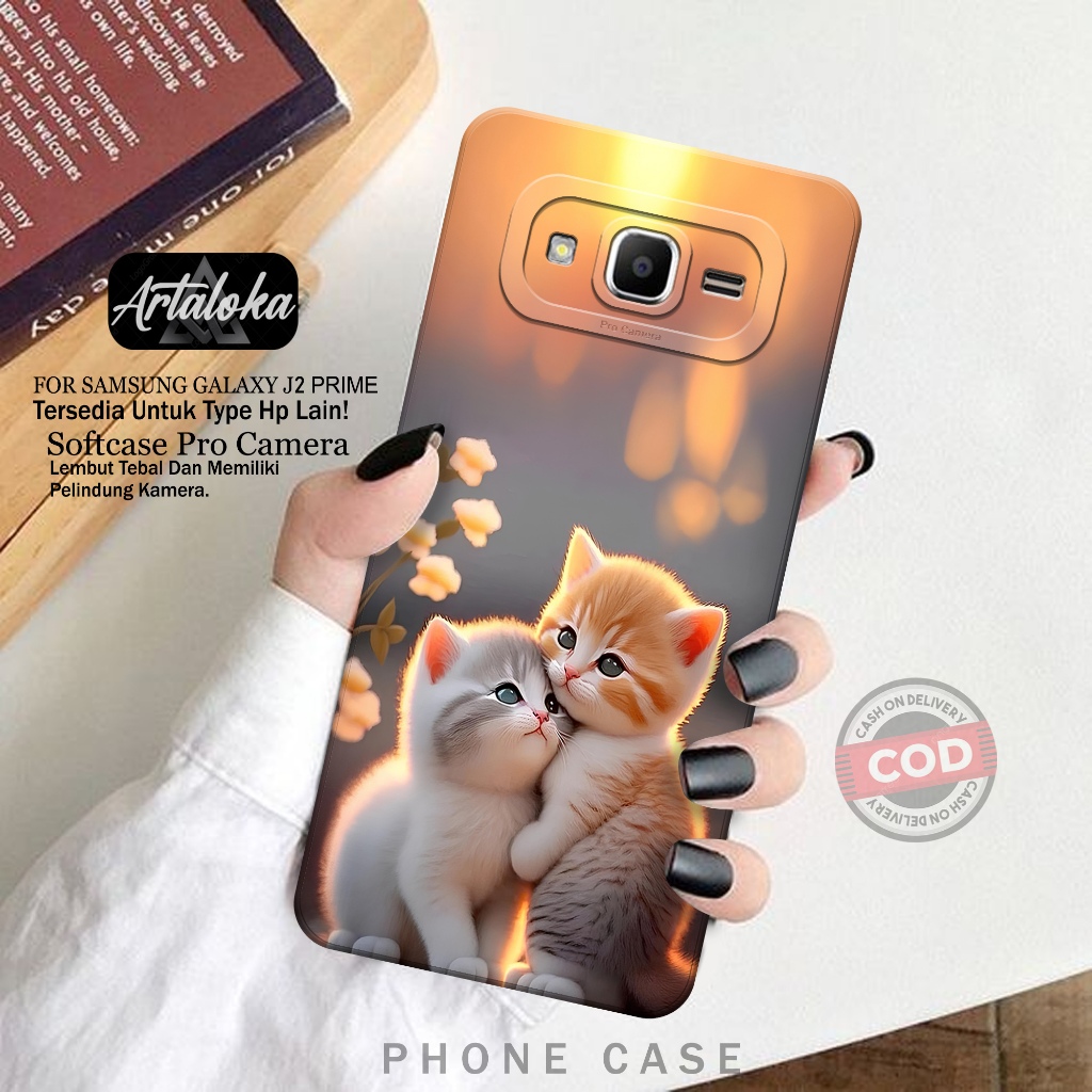 Softcase Hp Samsung Galaxy J2 Prime Fashion Case Kucing Case Samsung Galaxy J2 Prime Silikon TPU Pro