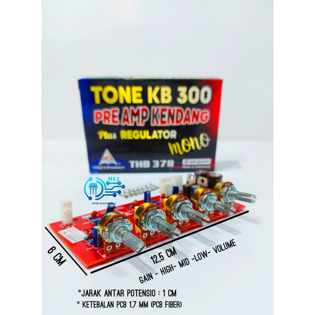 Rakitan Power Amplifier Tone Control MOno KB 300 Pre Amp Kendang Plus Regulator THB 378