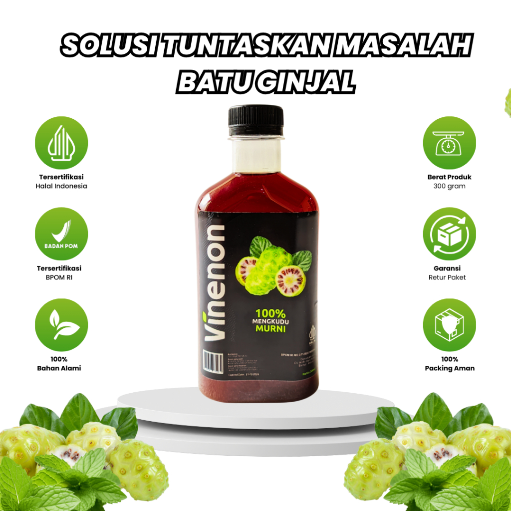 

Cuka Mengkudu Vinenon Herbal 100% Alami Solusi Alami Batu Ginjal Kolesterol dan Asam Urat