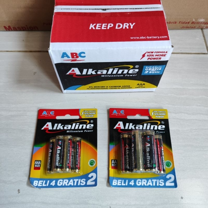 PROMO Baterai AAA ABC Alkaline 6PCS / Battery AAA Alkaline / AAA Batrai isi 6 LEBIH HEMAT BatuBatrai