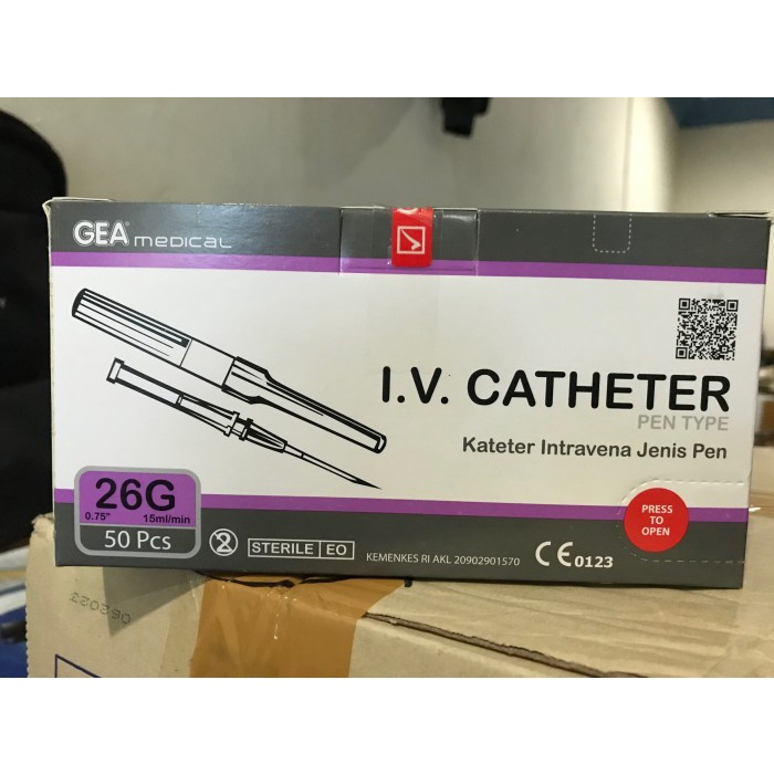 IV Cateter GEA No. 26 G BOX Chateter GEA