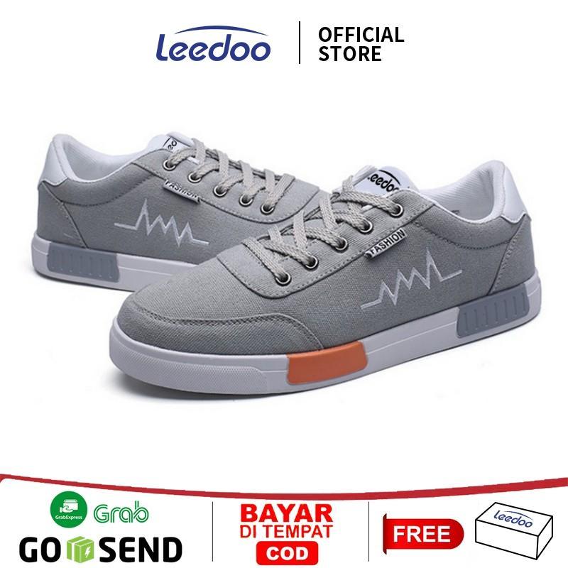Leedoo Sepatu Pria Sneakers Kekinian  Fashion Casual Running Shoes Kerja Sekolah Shoes MC302