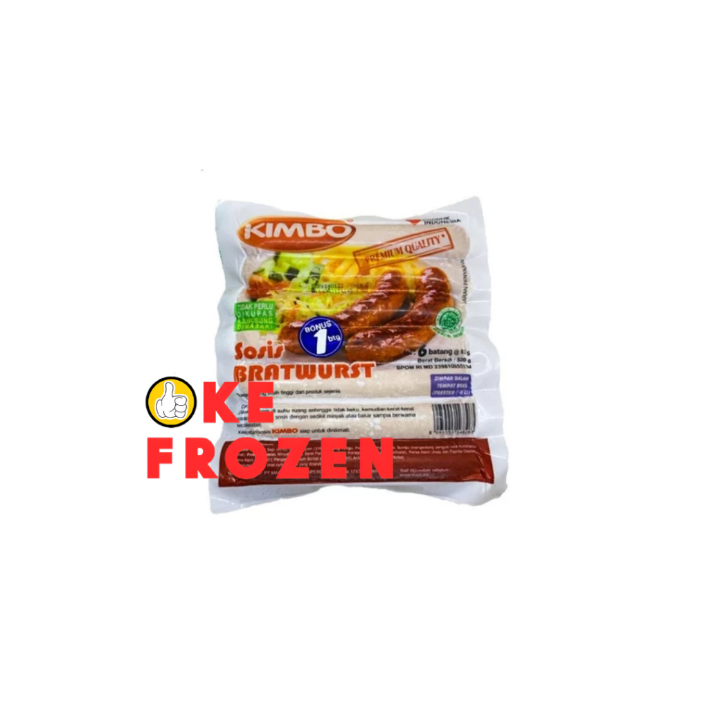 

KIMBO SOSIS BRATWURST 500GR ISI 6PCS / SOSIS SAPI DAN AYAM