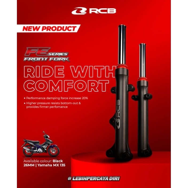 Front Fork / Shock depan RCB FE Series Yamaha Jupiter Mx New 135 Honda RS150 GTR 150 Mx King