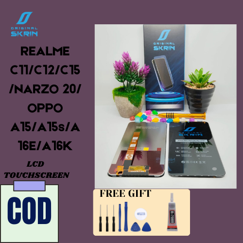 【ORIGINAL 100%】LCD TOUCHSCREEN ORIGINAL SKRIN  REALME C11/C12/C15/C15 FULLSET TOUCHSCREEN