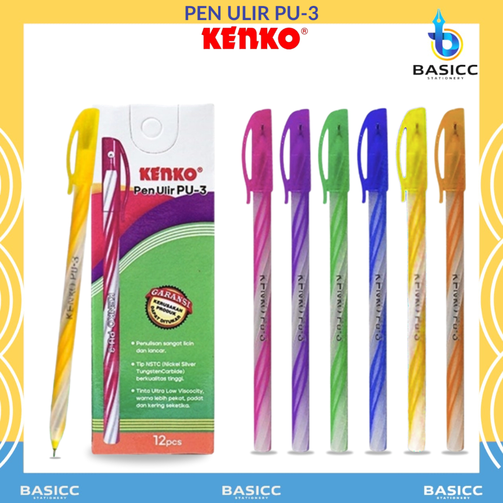 

Kenko Pen Ulir 0.5 mm Pulpen PU-3 | @1Kotak=12PCs