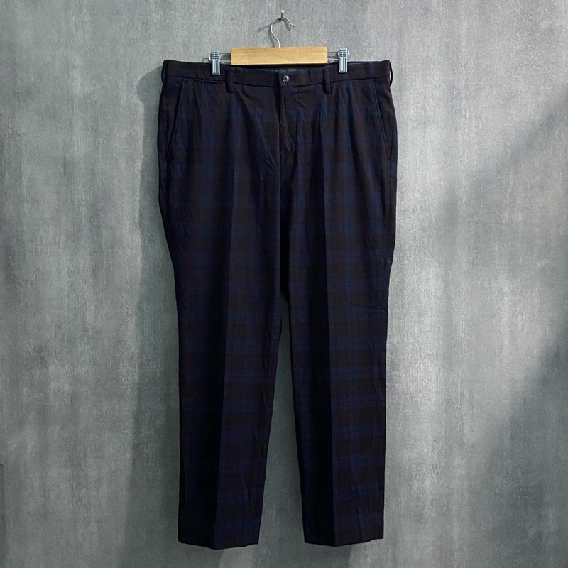 Work Pants Tartan UNIQLO HEATTECH / Celana Bahan Pria / WP120 / Size 37