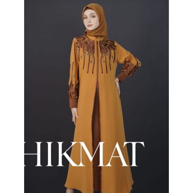 Hikmat A5544 Abaya Original Warna Mustrad