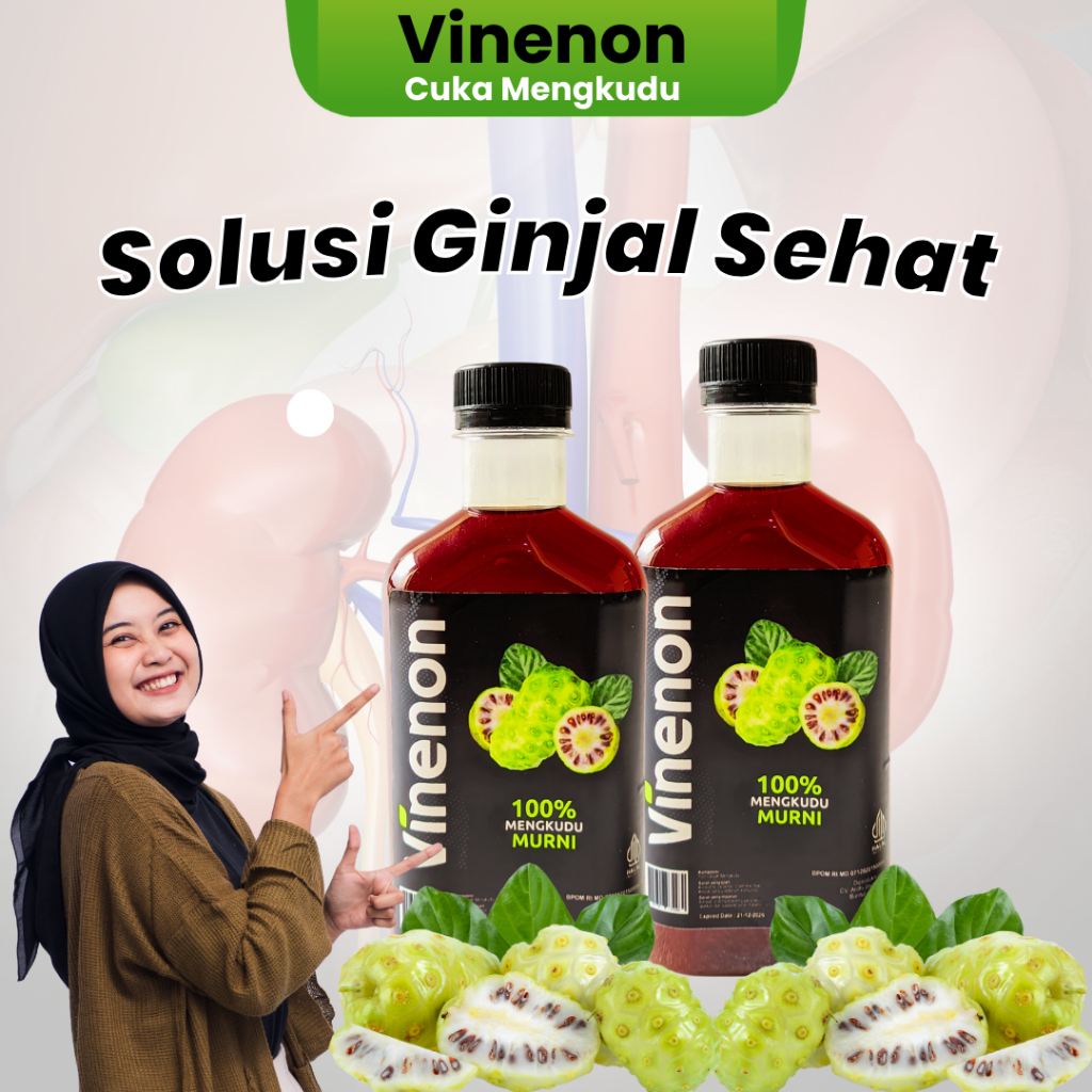 

Cuka Mengkudu Vinenon 100% Herbal Alami 2 Botol Sehatkan Ginjal & Kolesterol Stabil