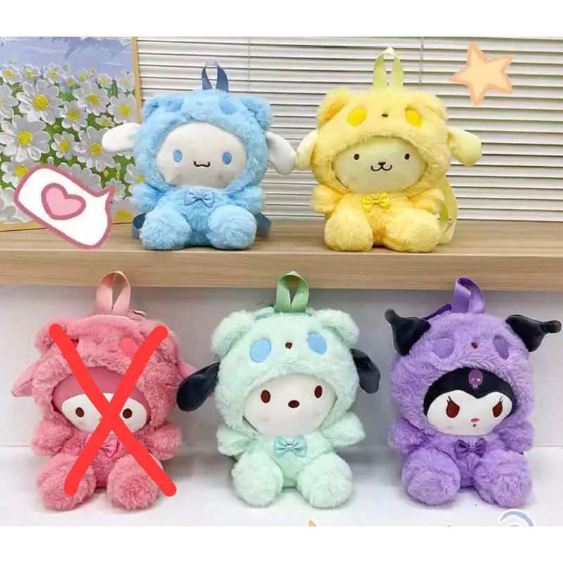 tas bulu sanrio -tas mini sanrio-tas boneka sanrio
