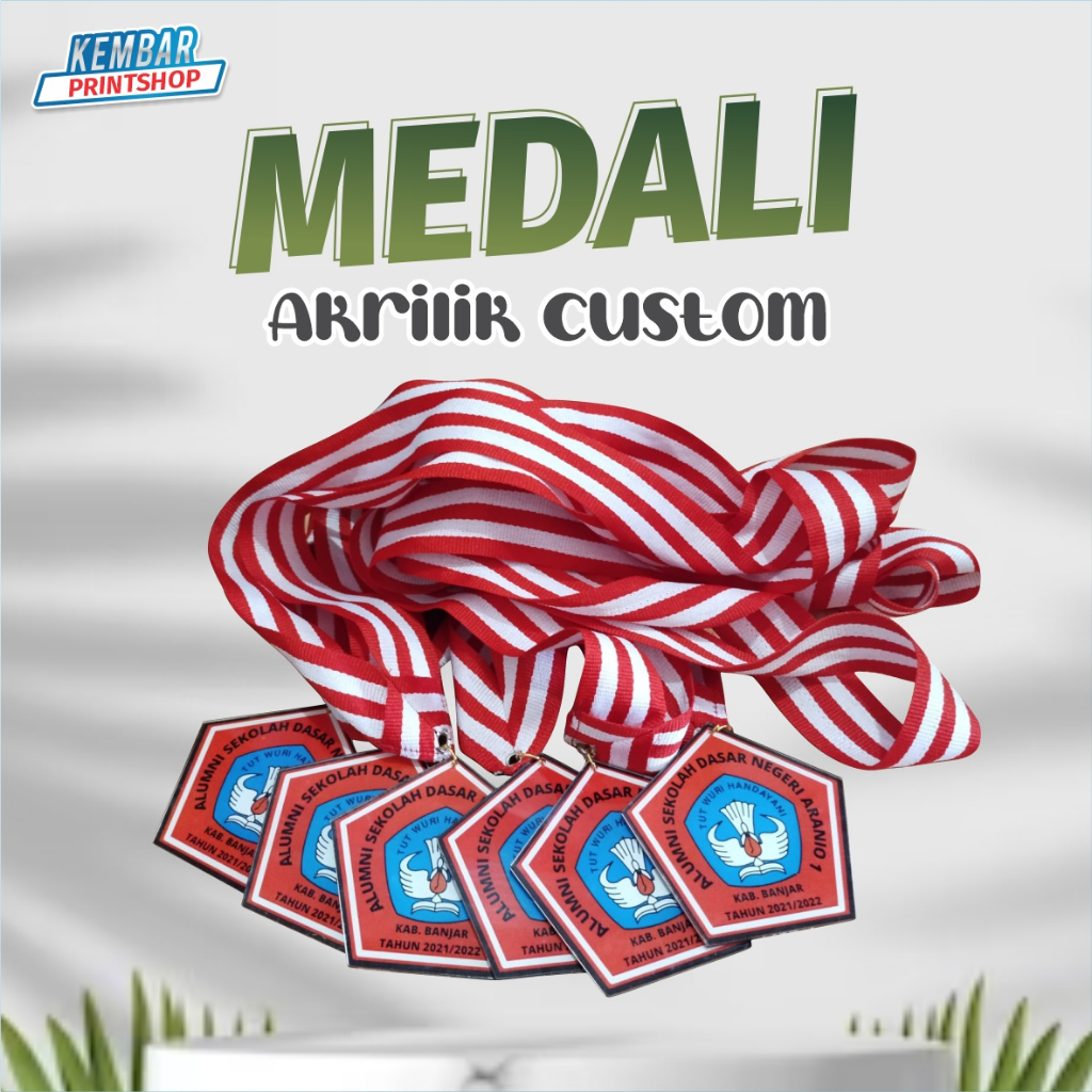 MEDALI CUSTOM / MEDALI AKRILIK  / MEDALI WISUDA / KALUNG MEDALI / KALUNG WISUDA