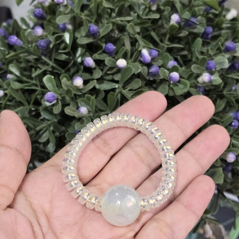 karet rambut korea pita karet rambut mainan mutiara karet rambut kabel spiral