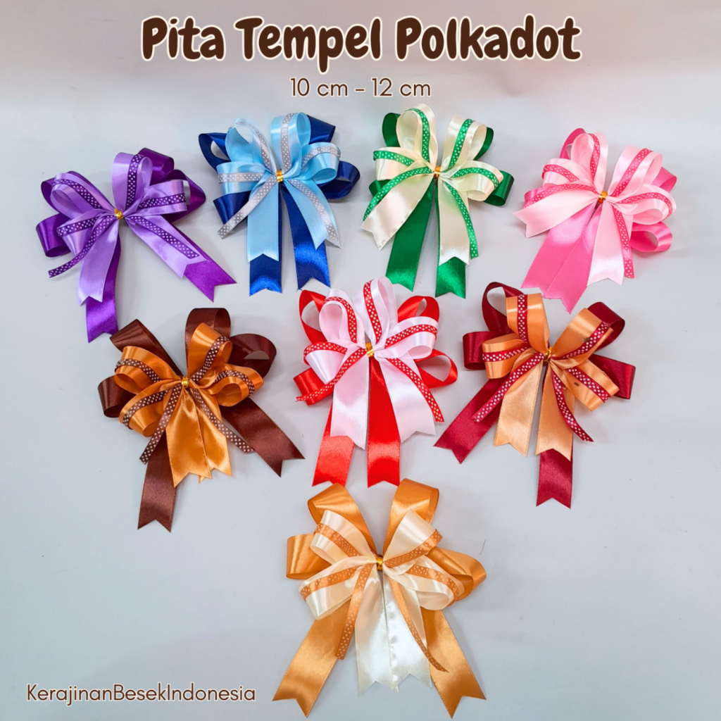 

PITA SIAP PAKAI SATIN POLKADOT HIASAN JADI TEMPEL 12cm - 14cm KADO HAMPERS SESERAHAN PARSEL HANTARAN PERNIKAHAN MURAH