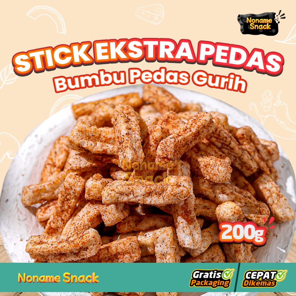 

NoName Snack - Stick Extra Pedas Cemilan Keripik Grosir 200Gr