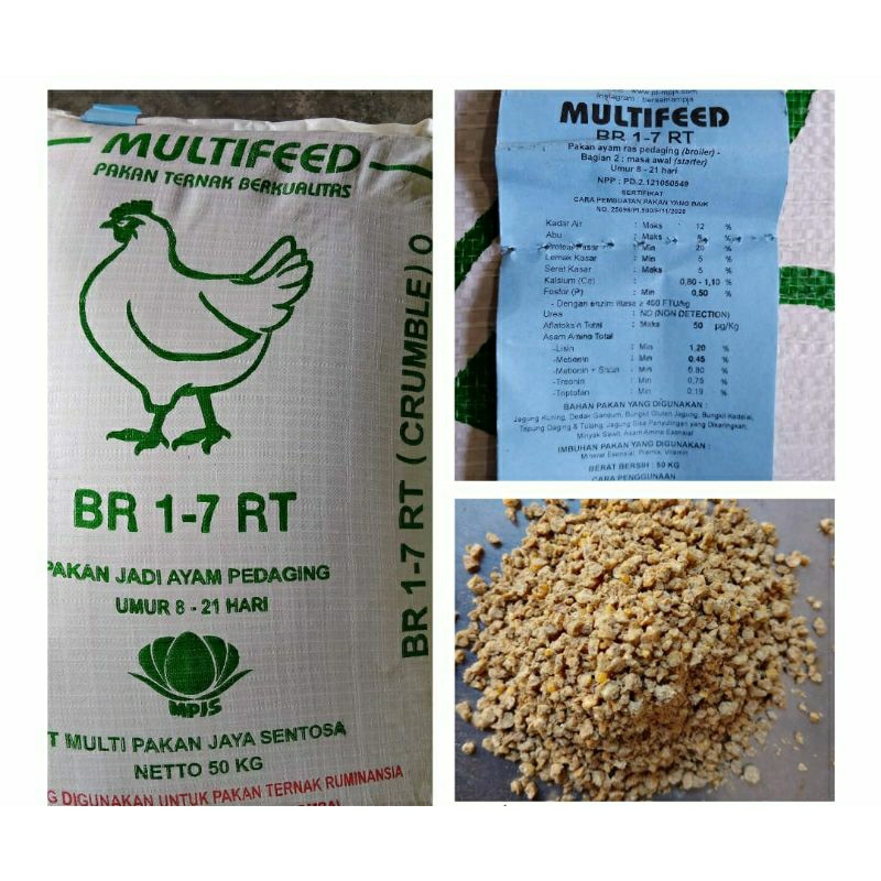 Multifeed BR 1-7 RT Pakan Ayam Pedaging Pur ayam