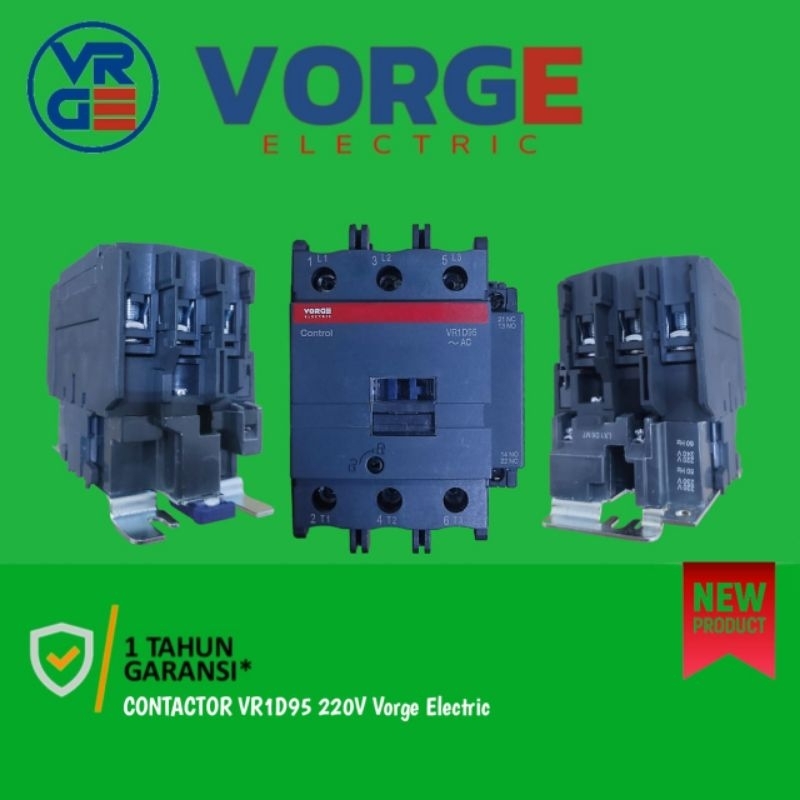 Kontaktor Contactor VORGE VR1D95 M7 VR1D95M7 setara LC1D95 LC1D95M7 garansi 1 tahun