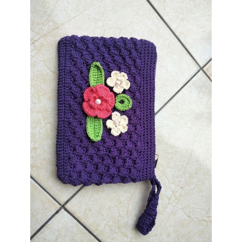 DOMPET HP WANITA // DOMPET RAJUT WANITA // DOMPET RAJUT MOTIF KIPAS