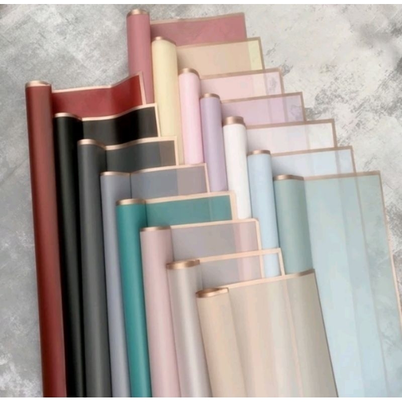 

Flower Wrapping ❤️ Kertas Cellophane Gold Line ❤️ Kertas Buket❤️