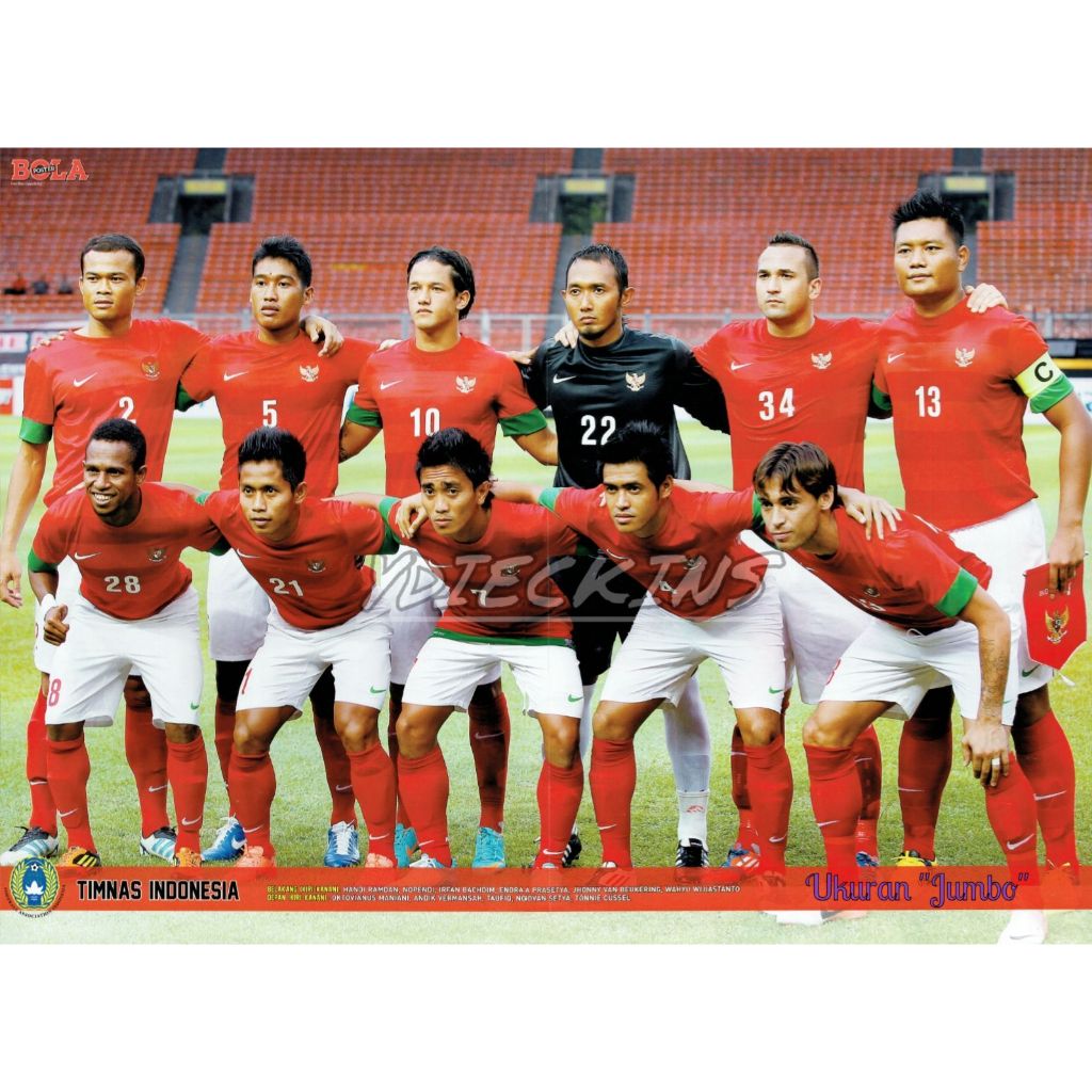 Poster Bola Soccer bolak balik TimNas Indonesia & Bambang Pamungkas (Indonesia) - JUMBO