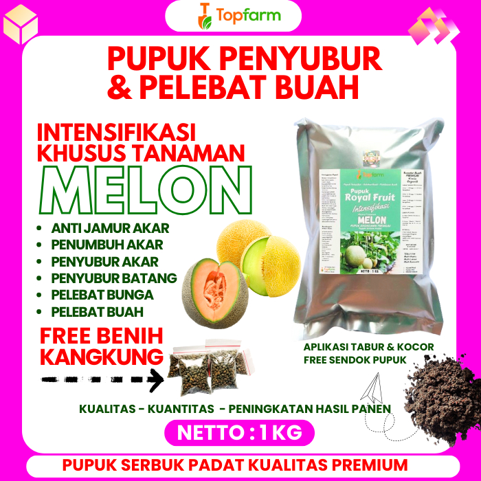 Pupuk Untuk Tanaman Melon / Pupuk Booster Buah Melon / Pupuk Serbuk Pembesar Buah Melon / Pupuk Pemb