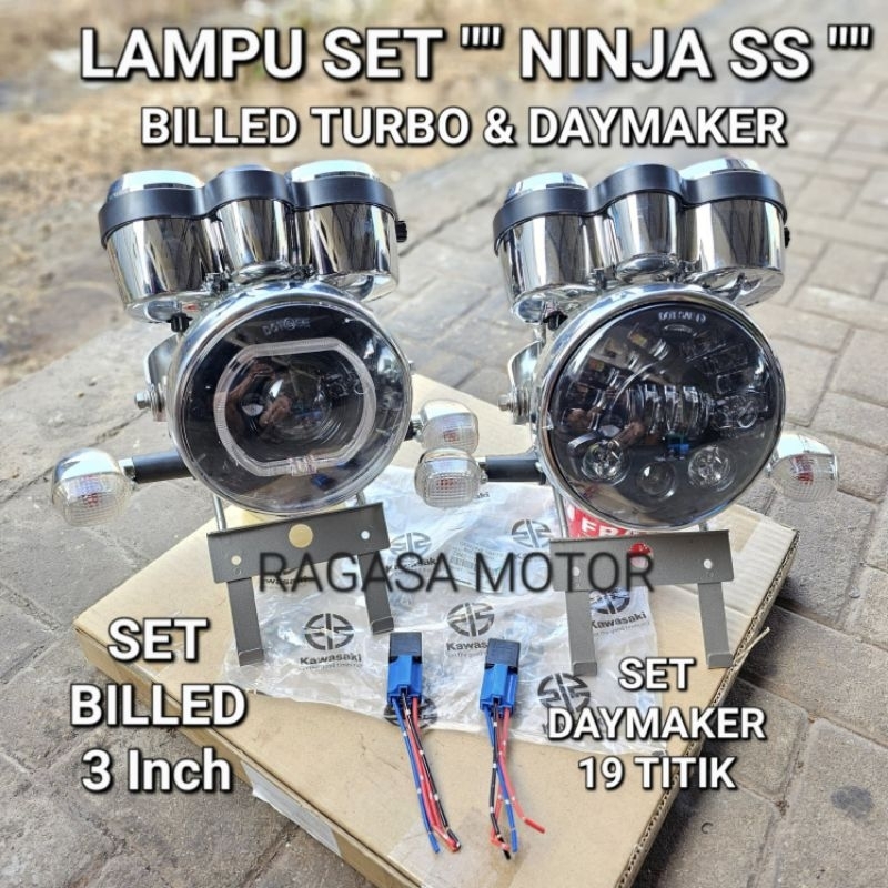 Lampu Kepala Set NINJA SS BILLED TURBO DAYMAKER Original