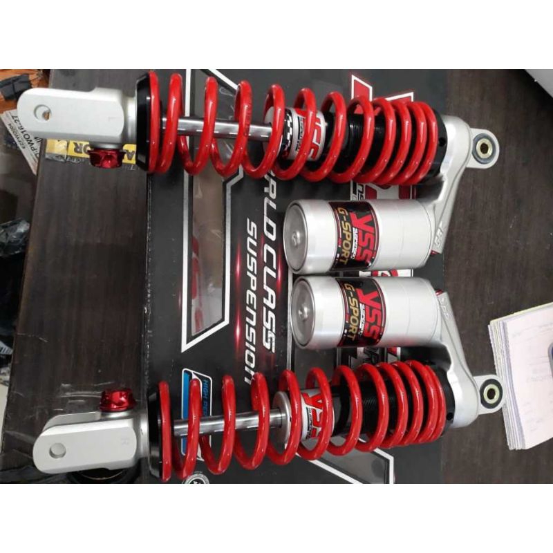 SHOCKBREAKER SHOCK YSS G-SPORT AEROX 155 YAMAHA AEROX TINGGI 300MM BLACK RED