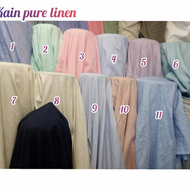 kain linen import Bahan linen
