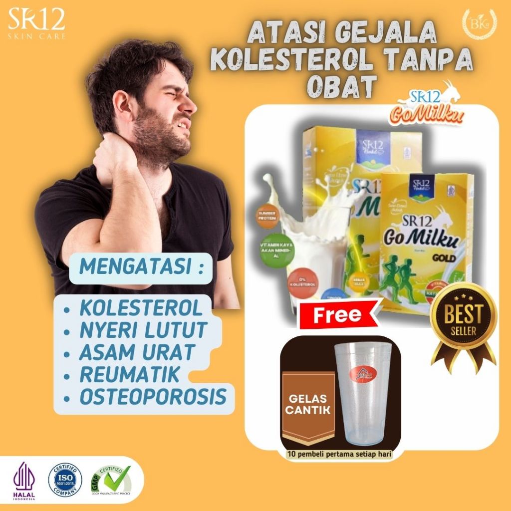 

Gomilku SR12 obat kolesterol / PengeroposanTulang / Asam Urat / Rematik