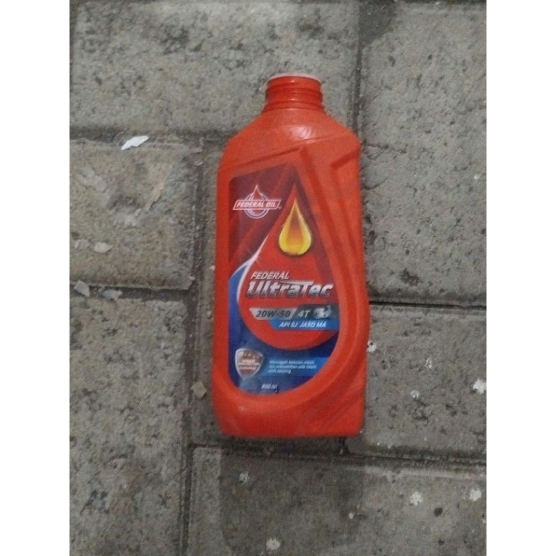 BOTOL OLI KOSONG BEKAS TANPA TUTUP OLI MERK FEDERAL ISI 800 ML