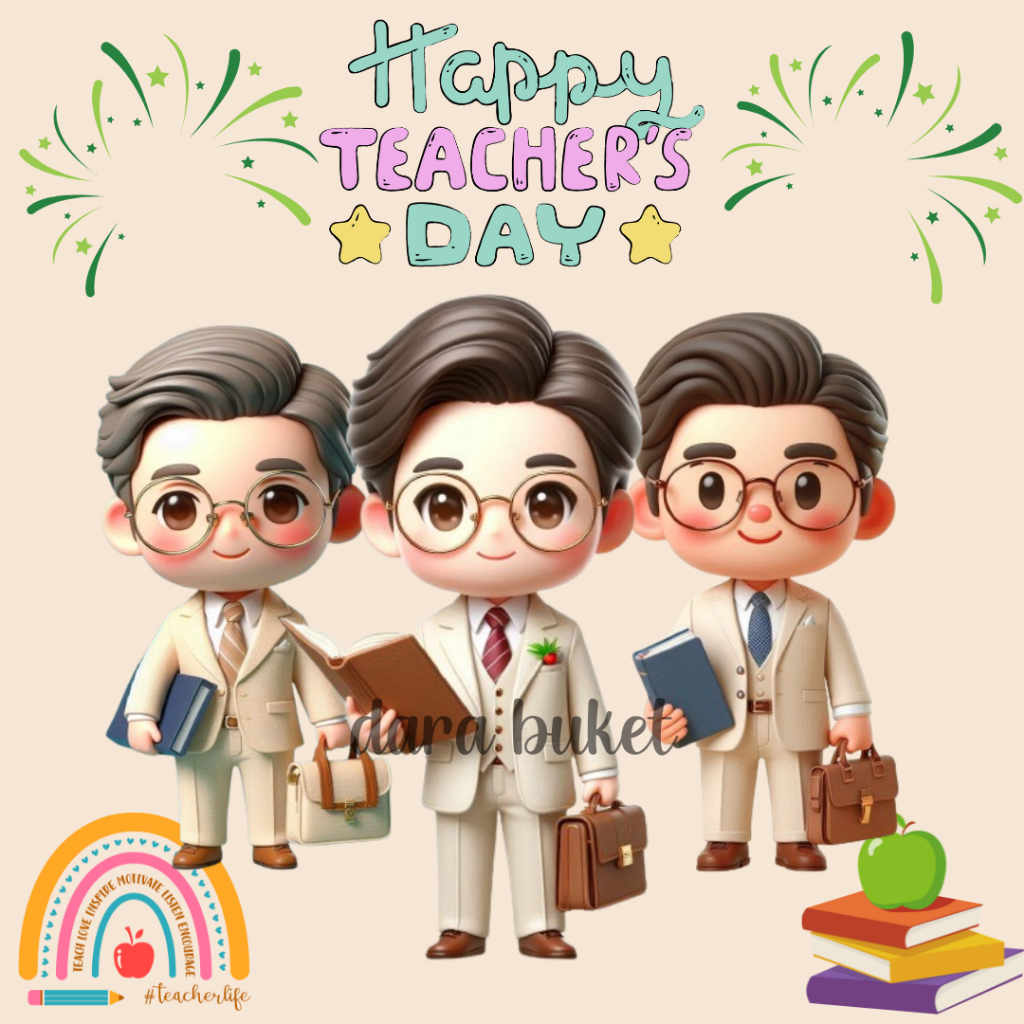 Topper guru laki-laki senior/ topper guru untuk buket/ topper hari guru