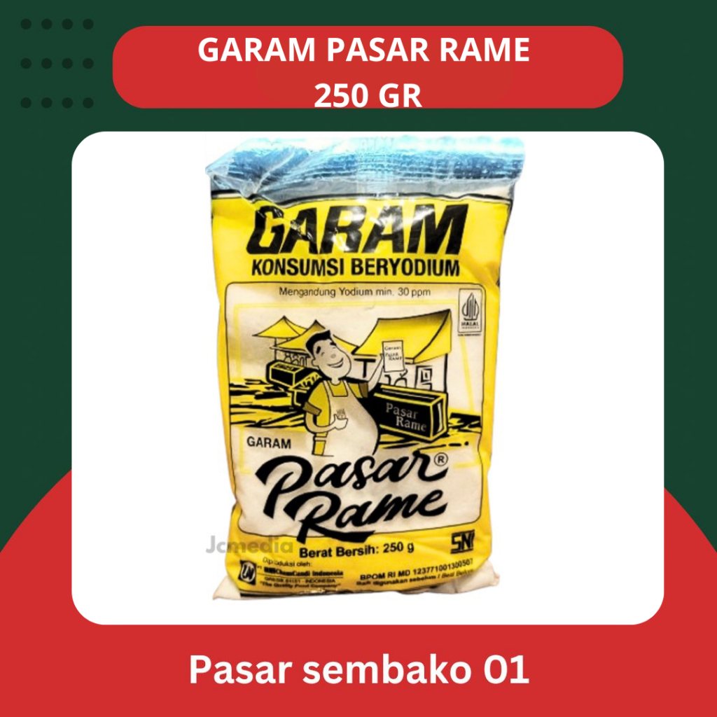 

Garam Dapur Pasar Rame Beryodium 250 gr