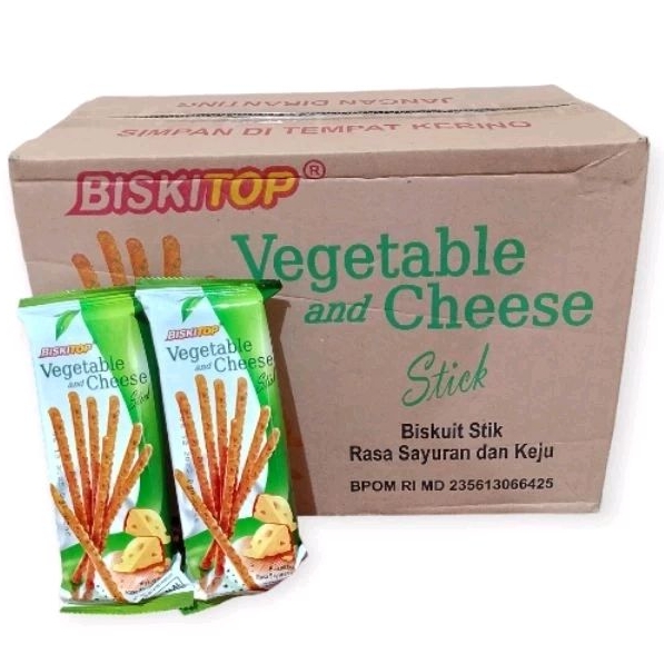 BISKITOP VEGETABLE and CHEESE STICK 1DOS (50gx40pack)/BISKITOP STIK RASA SAYURAN DAN KEJU 1KARTON