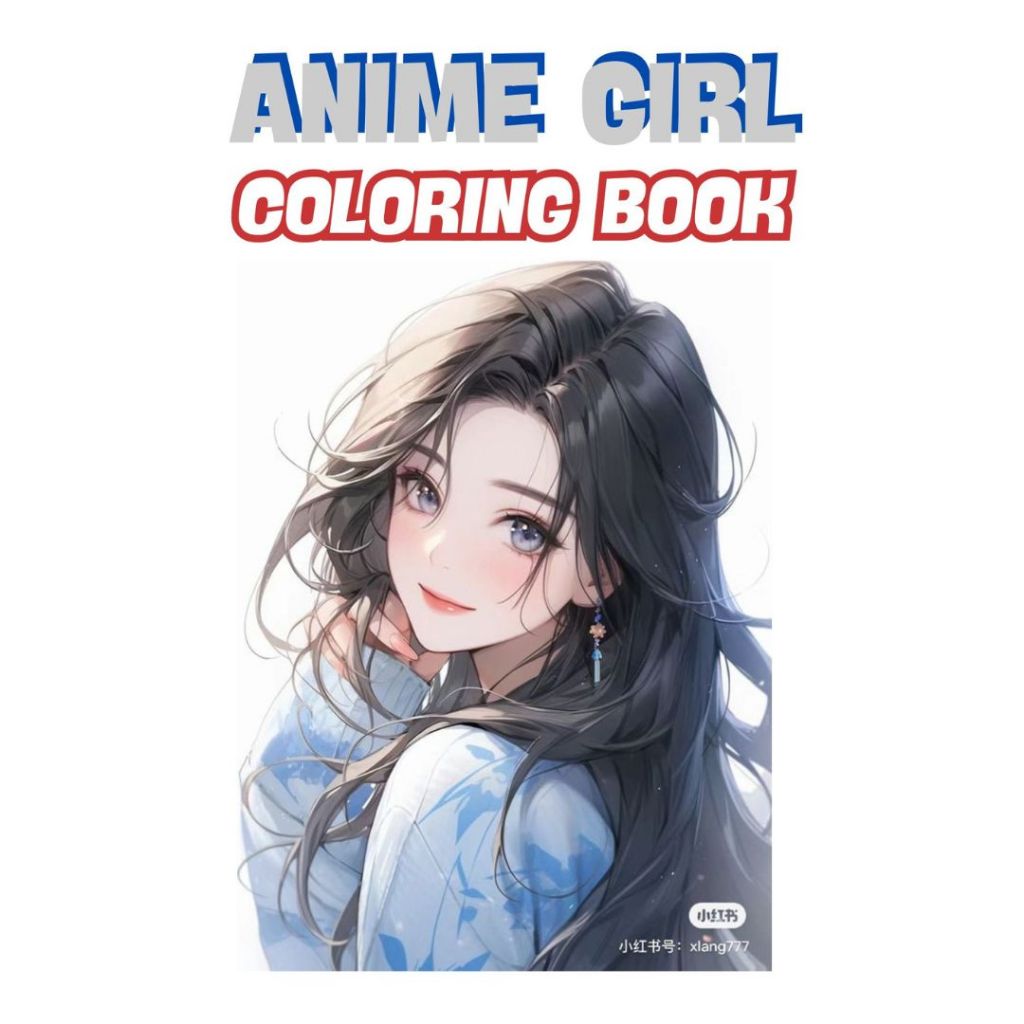 ANIME COLORING BOOK FOR KIDS AND ADULT CUTE AESTHETIC BUKU MEWARNAI SKETSA GAMBAR HITAM PUTIH KERTAS