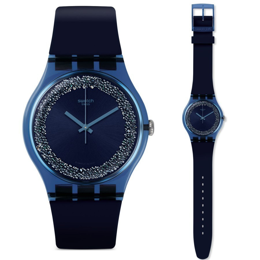 Jam Tangan SWATCH SUON134 BLUSPARKLES Original