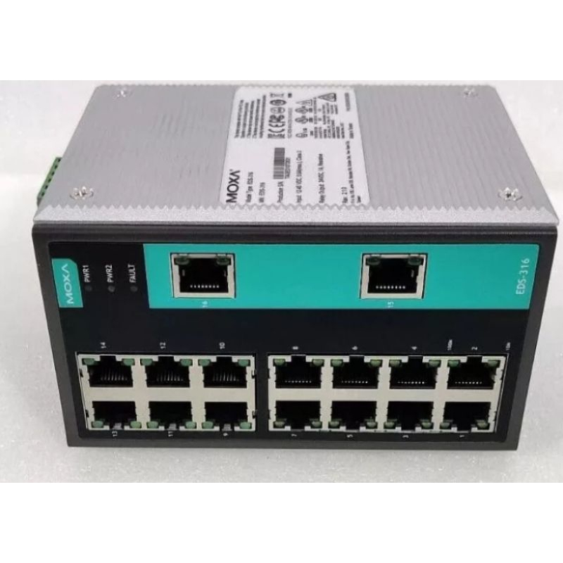 MOXA EDS 316 16 Port Unmanaged Ethernet Switch Original