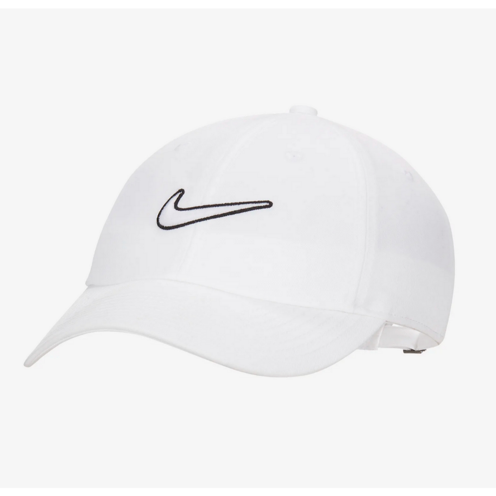 Nike Club Swoosh Cap White FB5369-100 Unstructured Hat Putih Topi Original 100%
