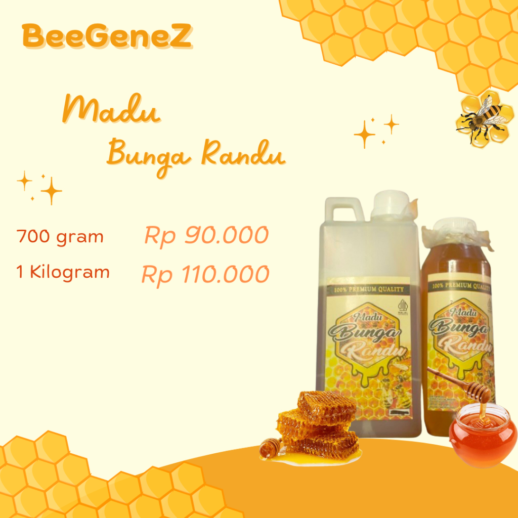 

BeeGeneZ - Madu Bunga Randu Varian 700 Gram dan 1000 Gram