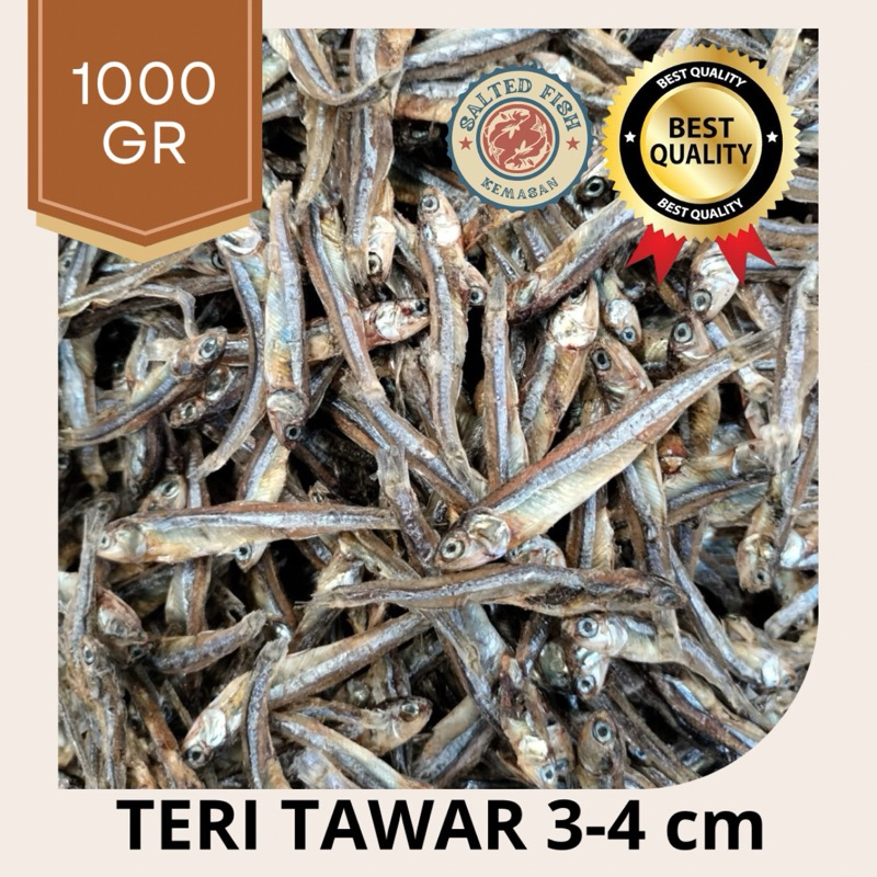

IKAN ASIN TERI TAWAR SULAWESI 3-4cm (1000gr)